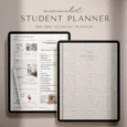 Minimalist Academic Student Planner, 2024-2025